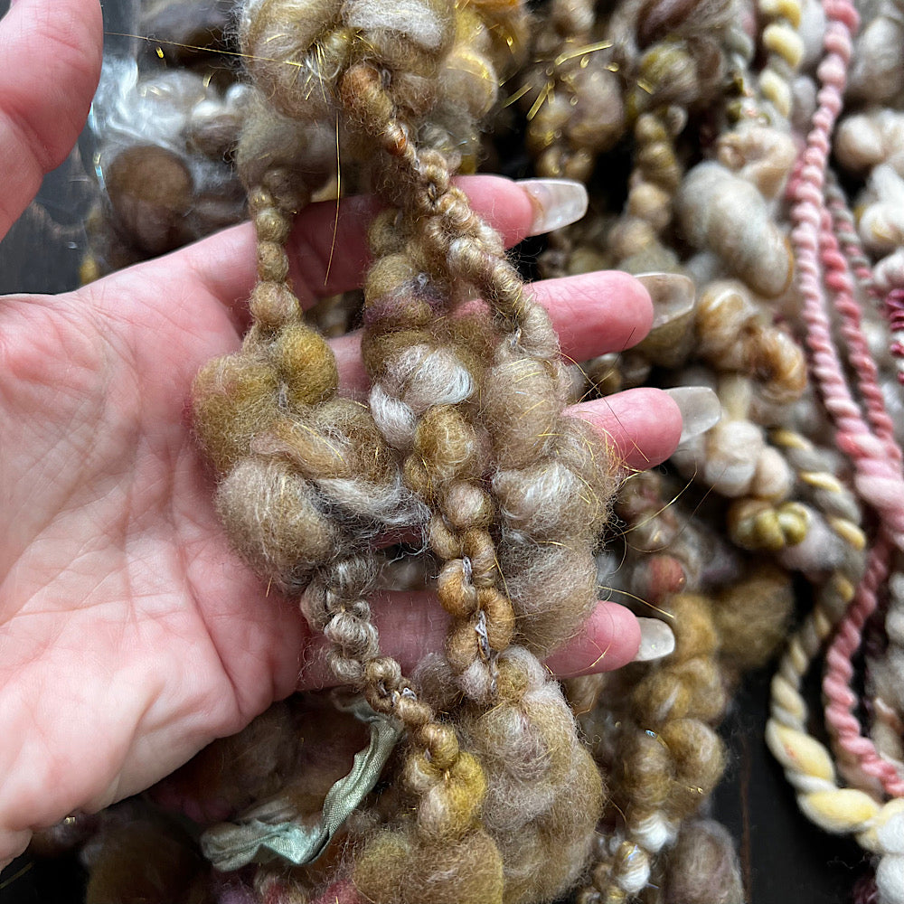 Very Large lot of 6 skeins of art yarn for weaving  20.4 oz / 1.2 pound