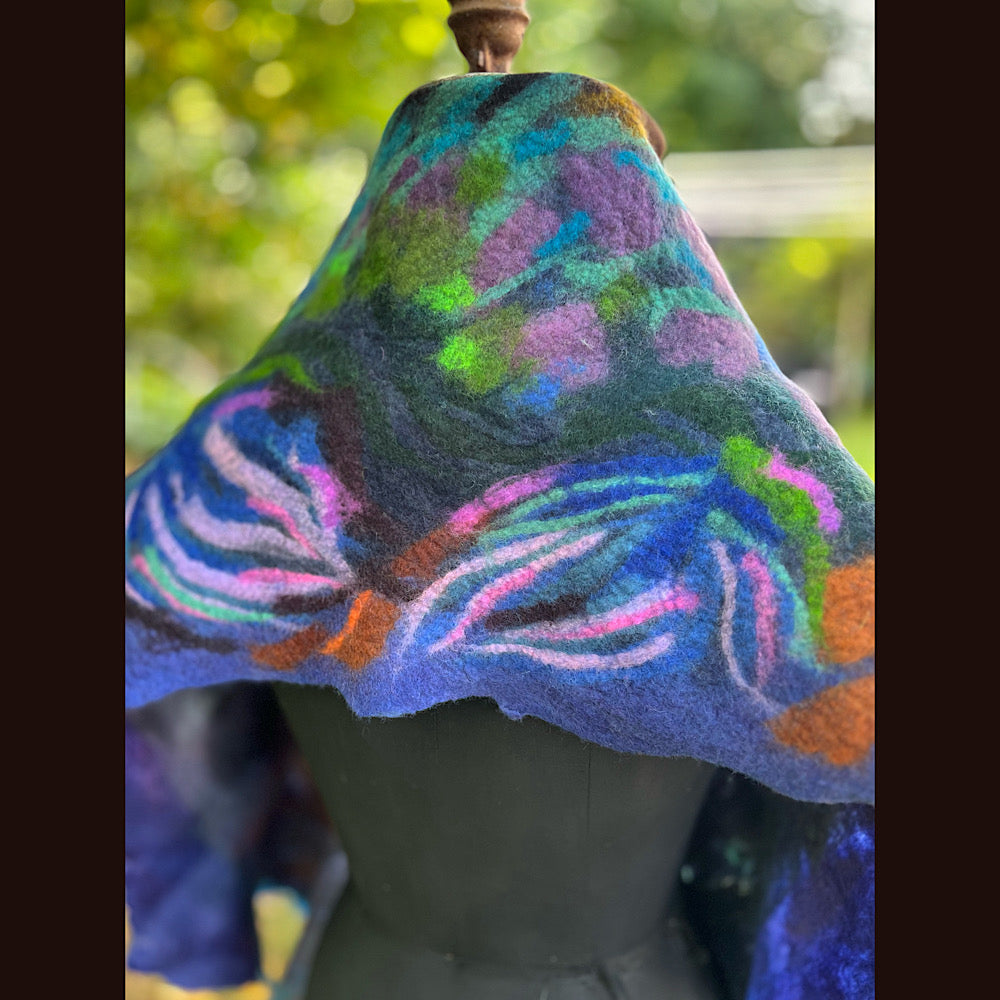 Felted Wool Scarf 70” X 23”