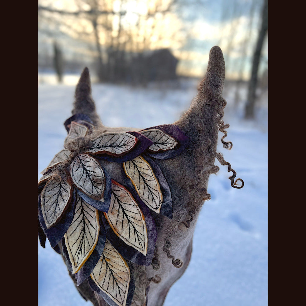 L’esprit des bois felted hood size 24” large