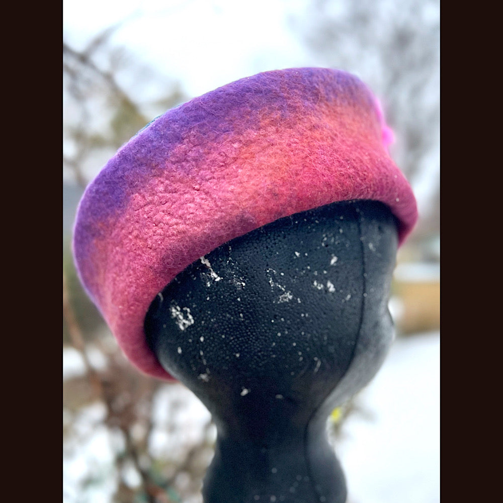 Felted top hat 23” 1/2 medium