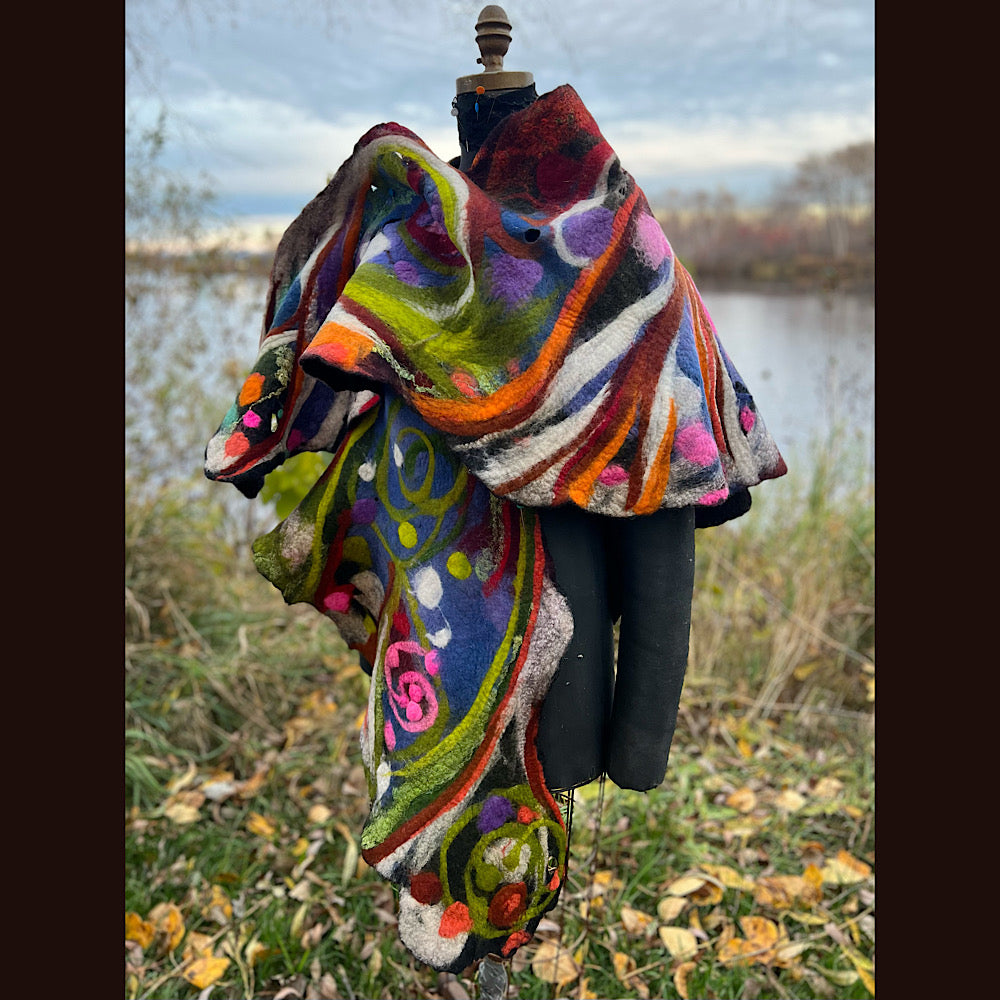 Felted Shawl 84” X 27”