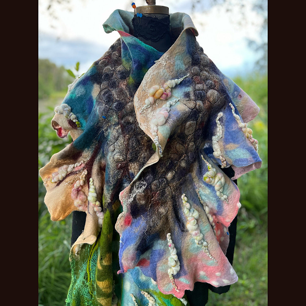 Felted Shawl 90” X 17”