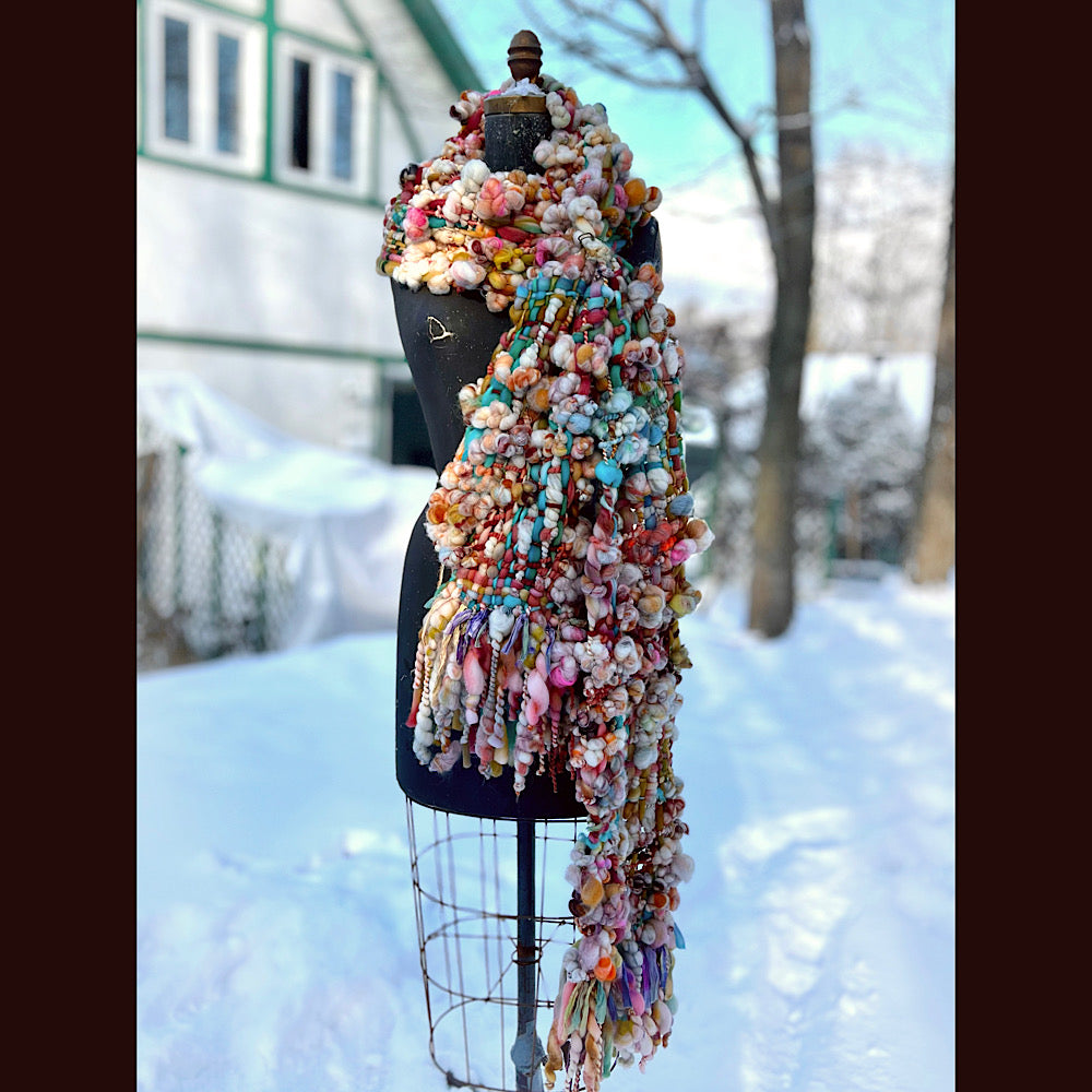 The Golden Rose Scarf 92” X 10”