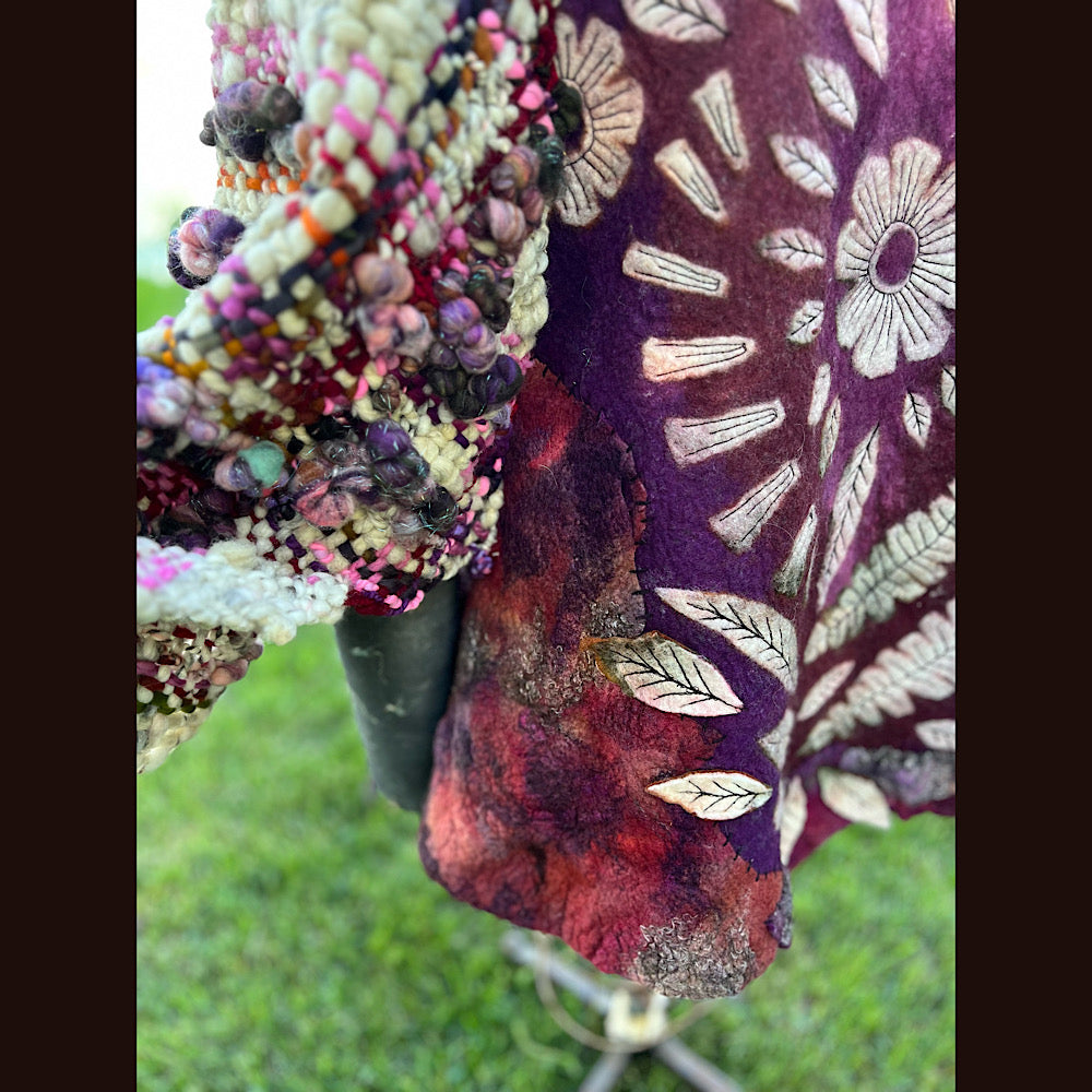 Felted adorned coat Size M-L