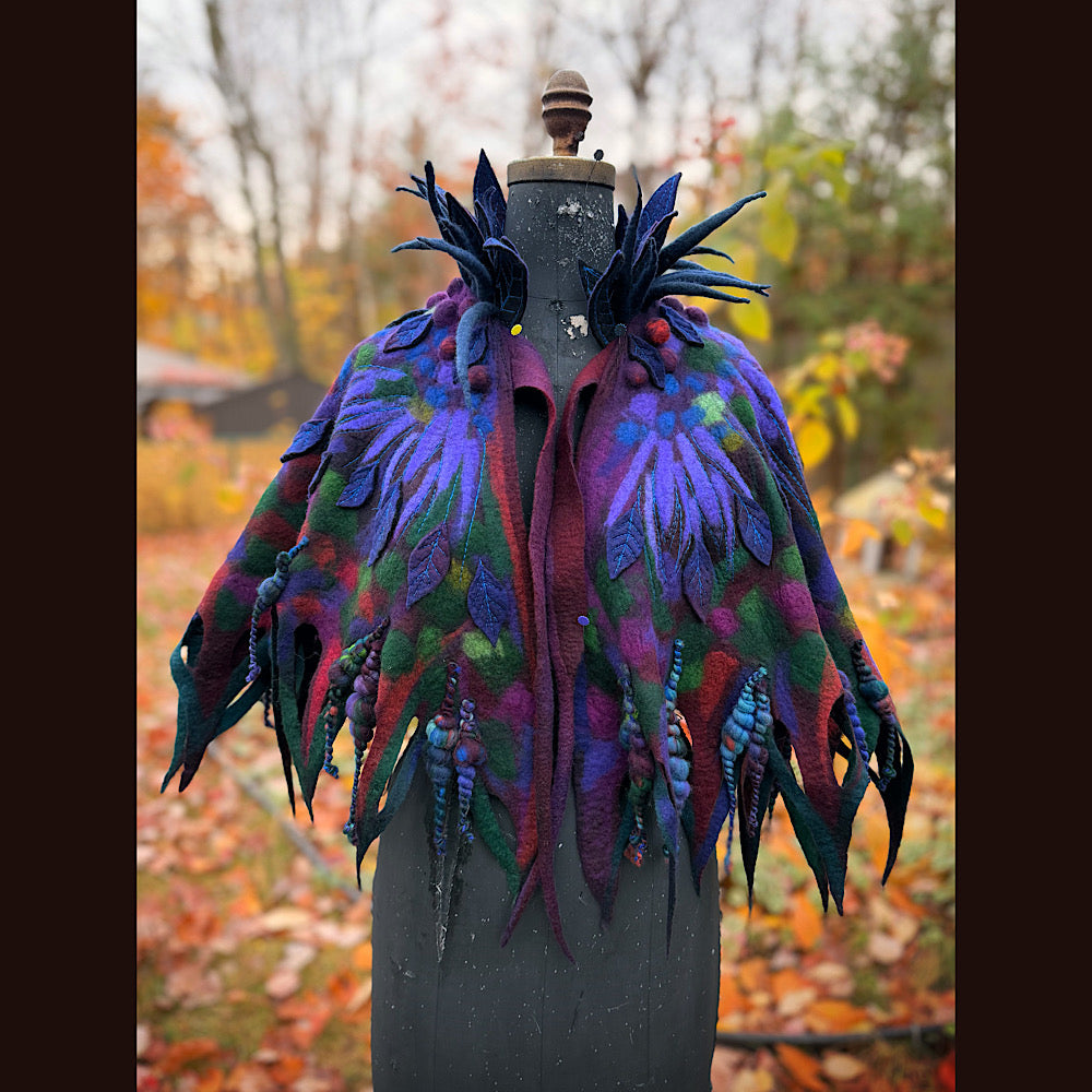 Handmade wool Felted Capelet