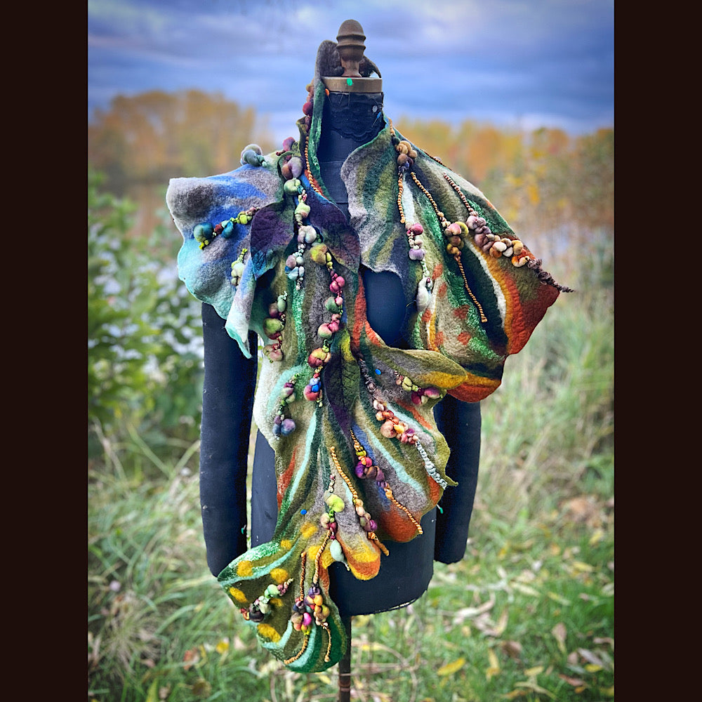 Felted Scarf 60” x 13”