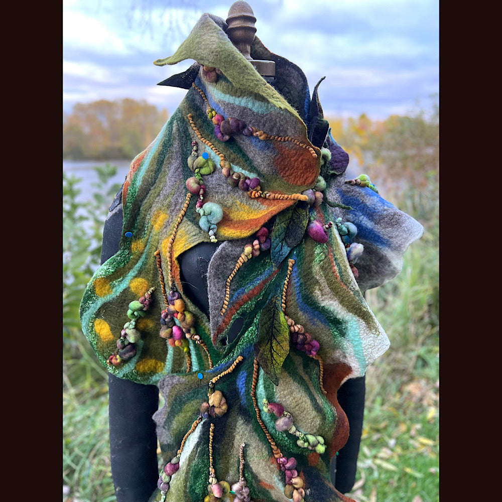 Felted Scarf 60” x 13”