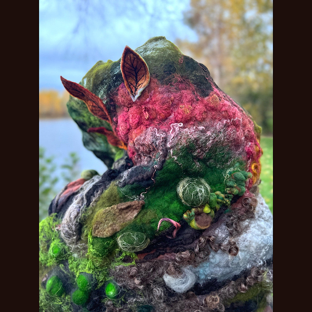 Reserved- Tundra felted shawl 78” X 22”- *this shawl has been extended *