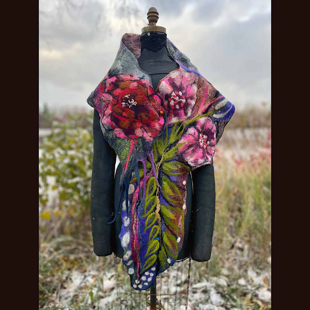 Felted Scarf 77” X 15”