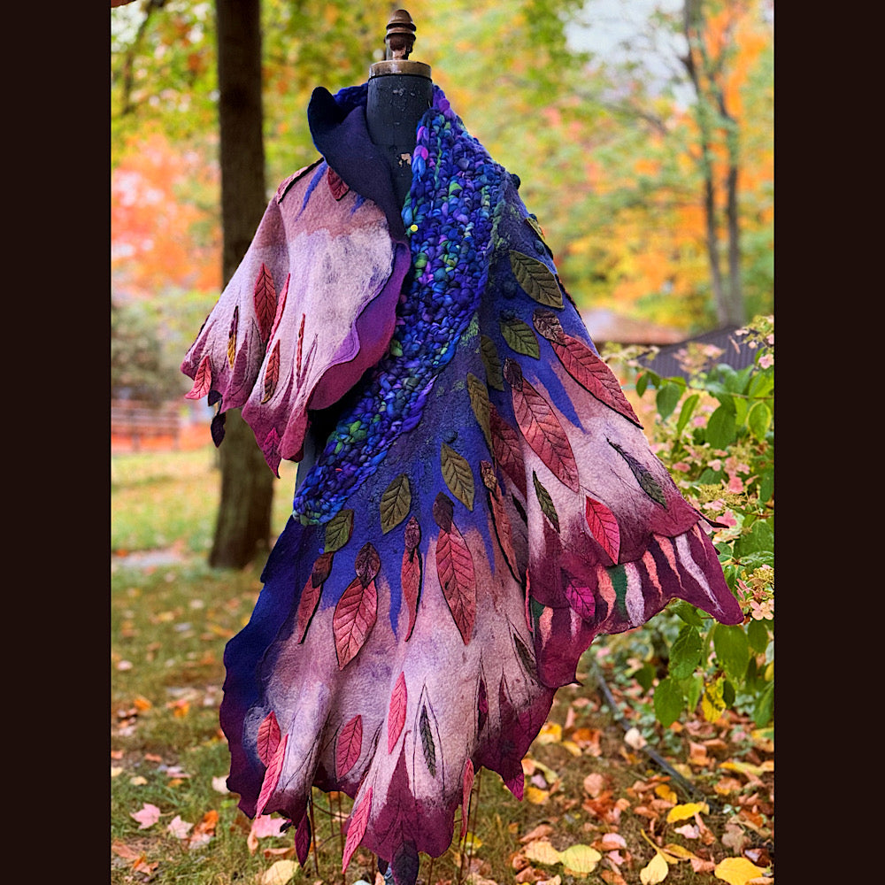 Handmade Felted Wool Scarf 80” X 29”