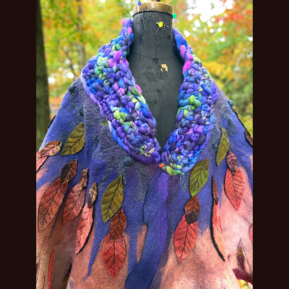 Handmade Felted Wool Scarf 80” X 29”