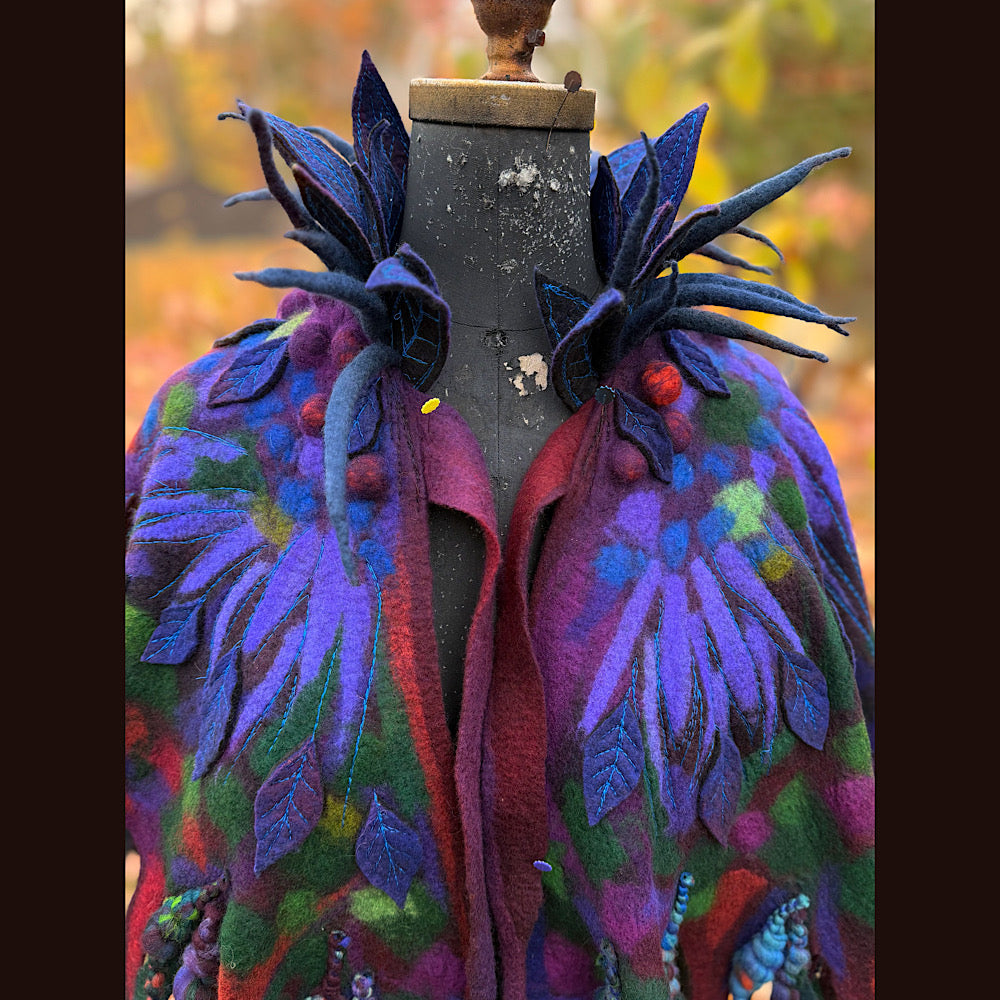 Handmade wool Felted Capelet