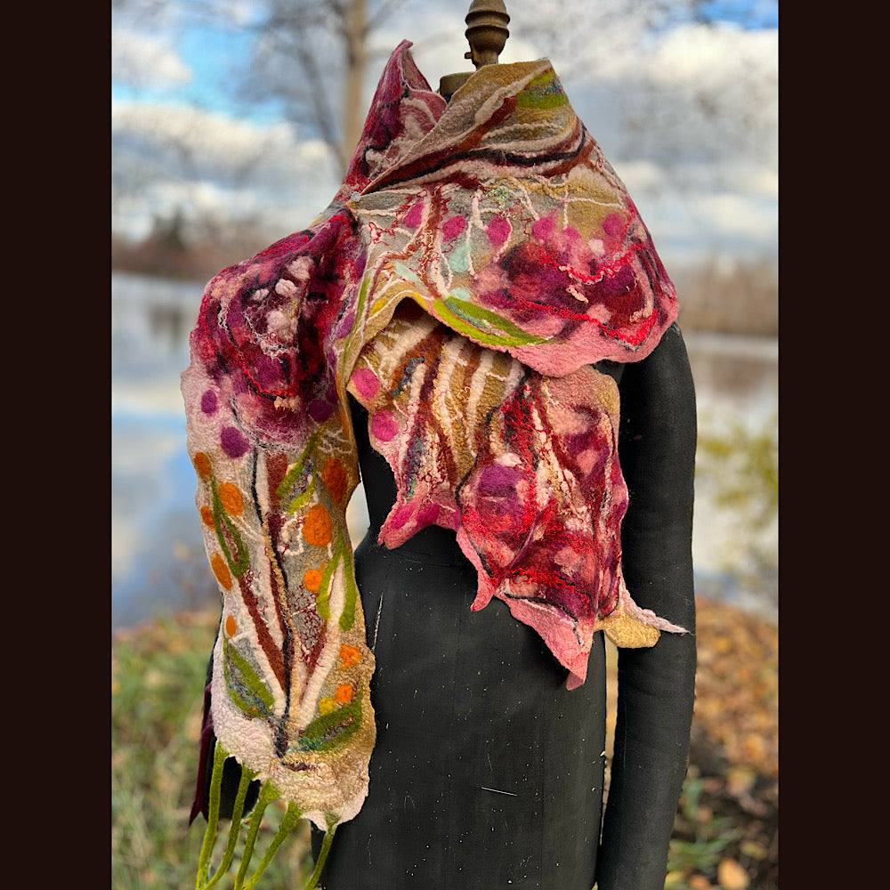 Felted Scarf 82” x 12”