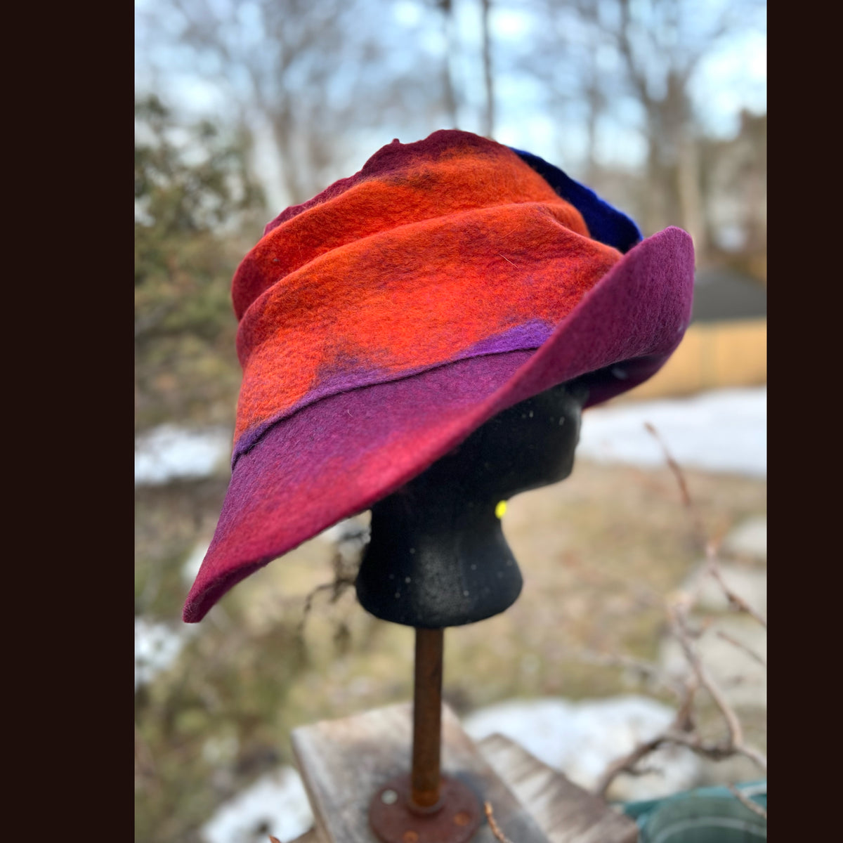 Felted hat with 24” large
