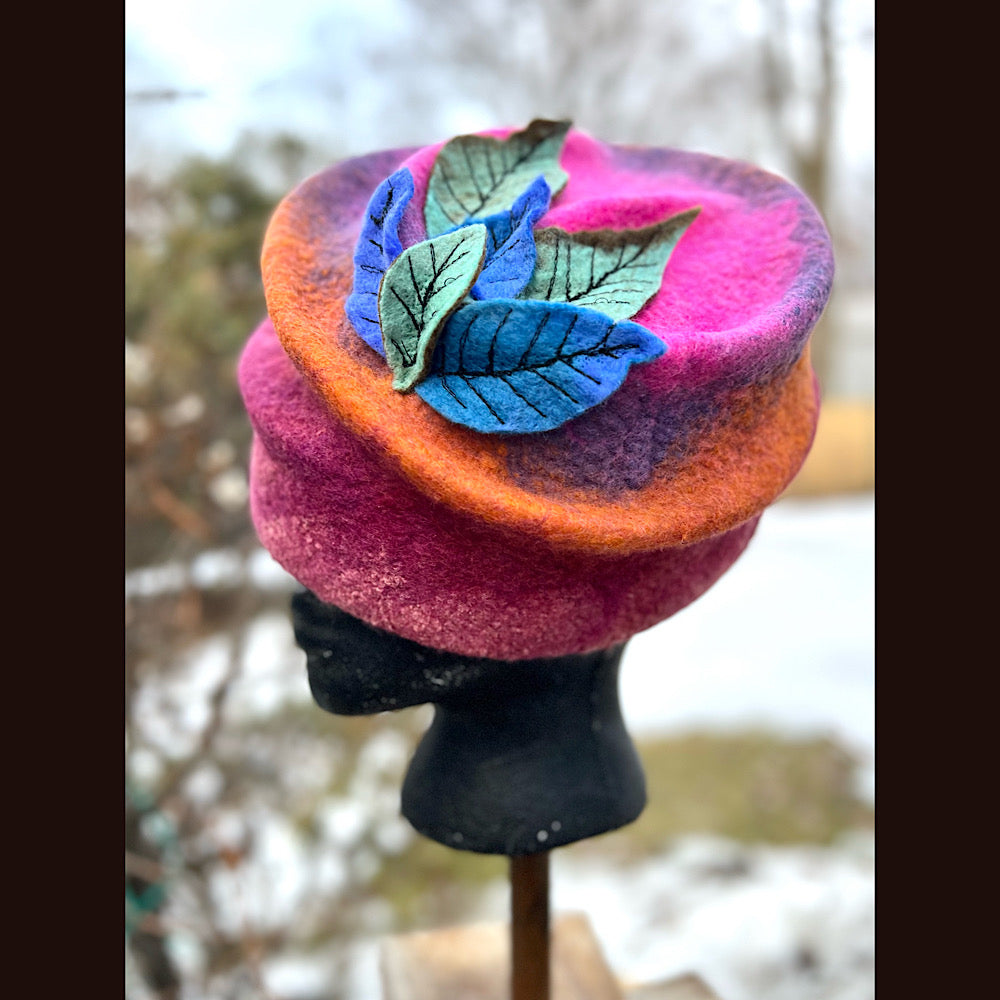 Felted top hat 23” 1/2 medium