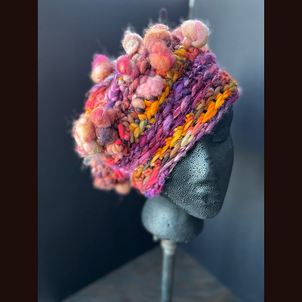 Knitted beret size small