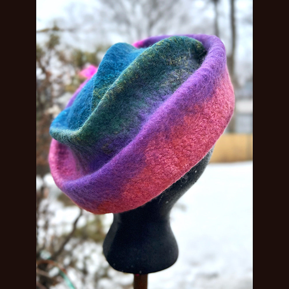 Felted top hat 23” 1/2 medium