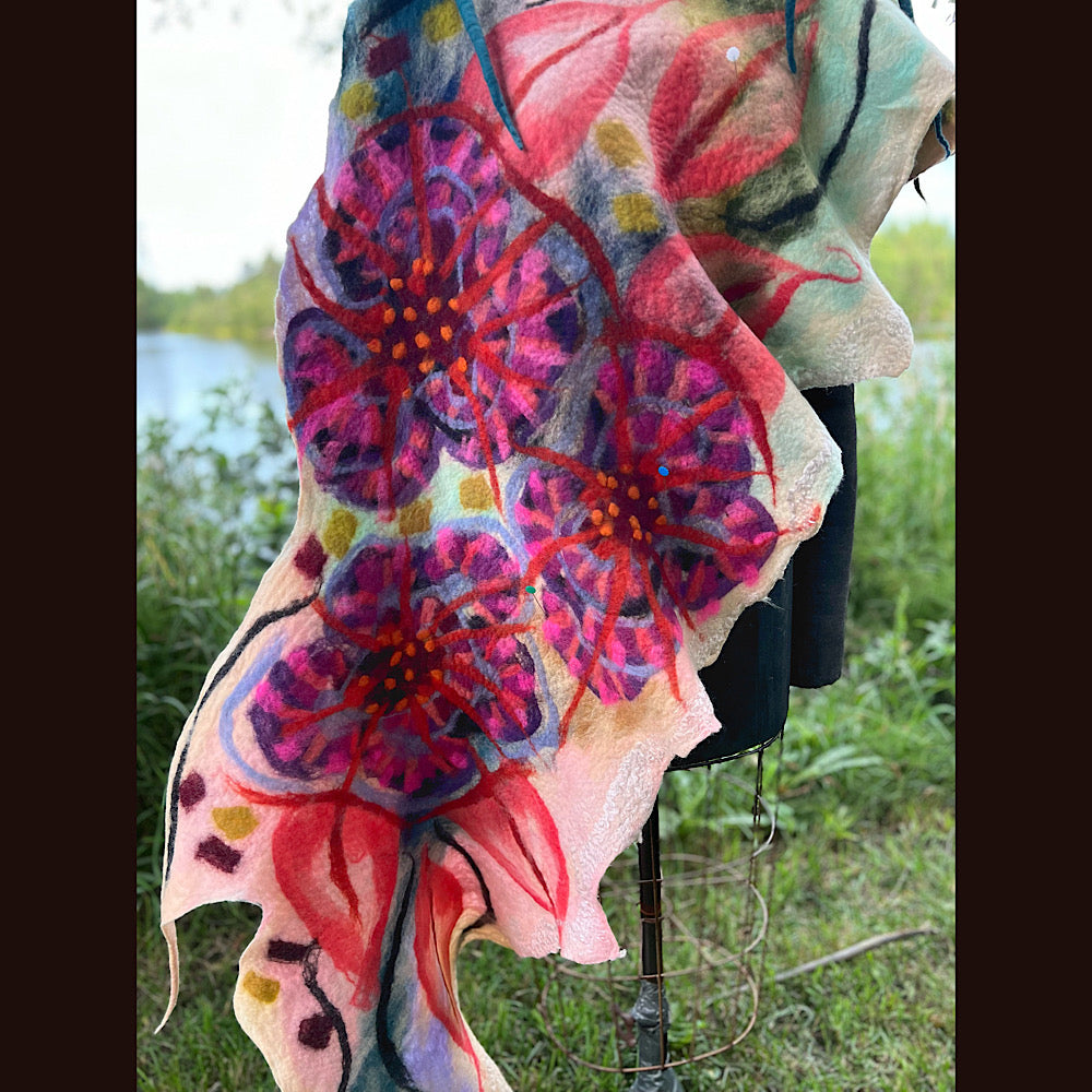 Felted Shawl 92” X 21”