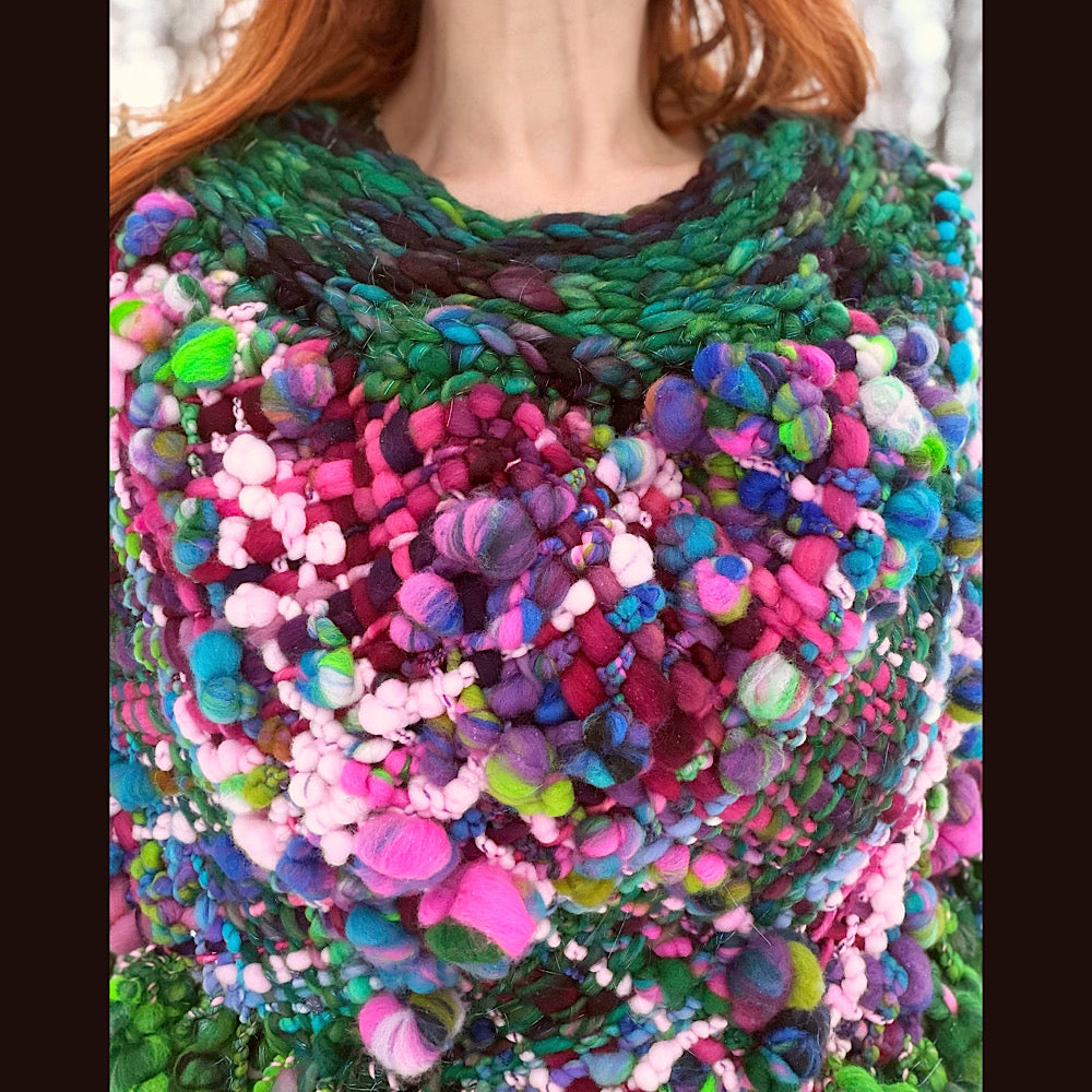 Handmade wool Woven Scarf shawlette 28” X  20” larger size