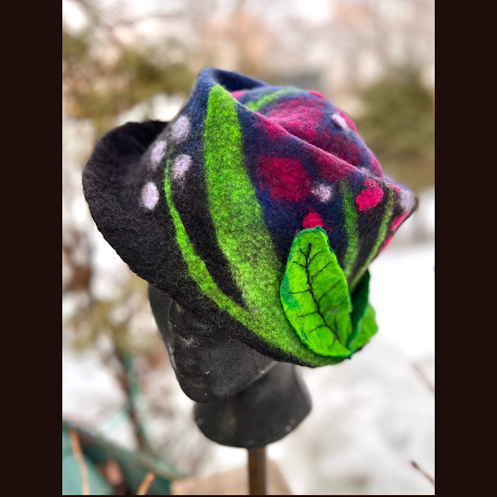 Mini Felted top hat small medium