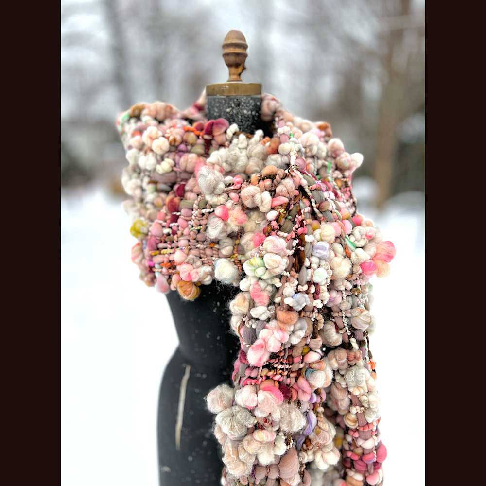 The Golden Rose Scarf 102” X 10” 1.7 pound!