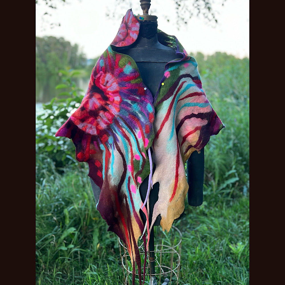 Felted Shawl 118” X 25”