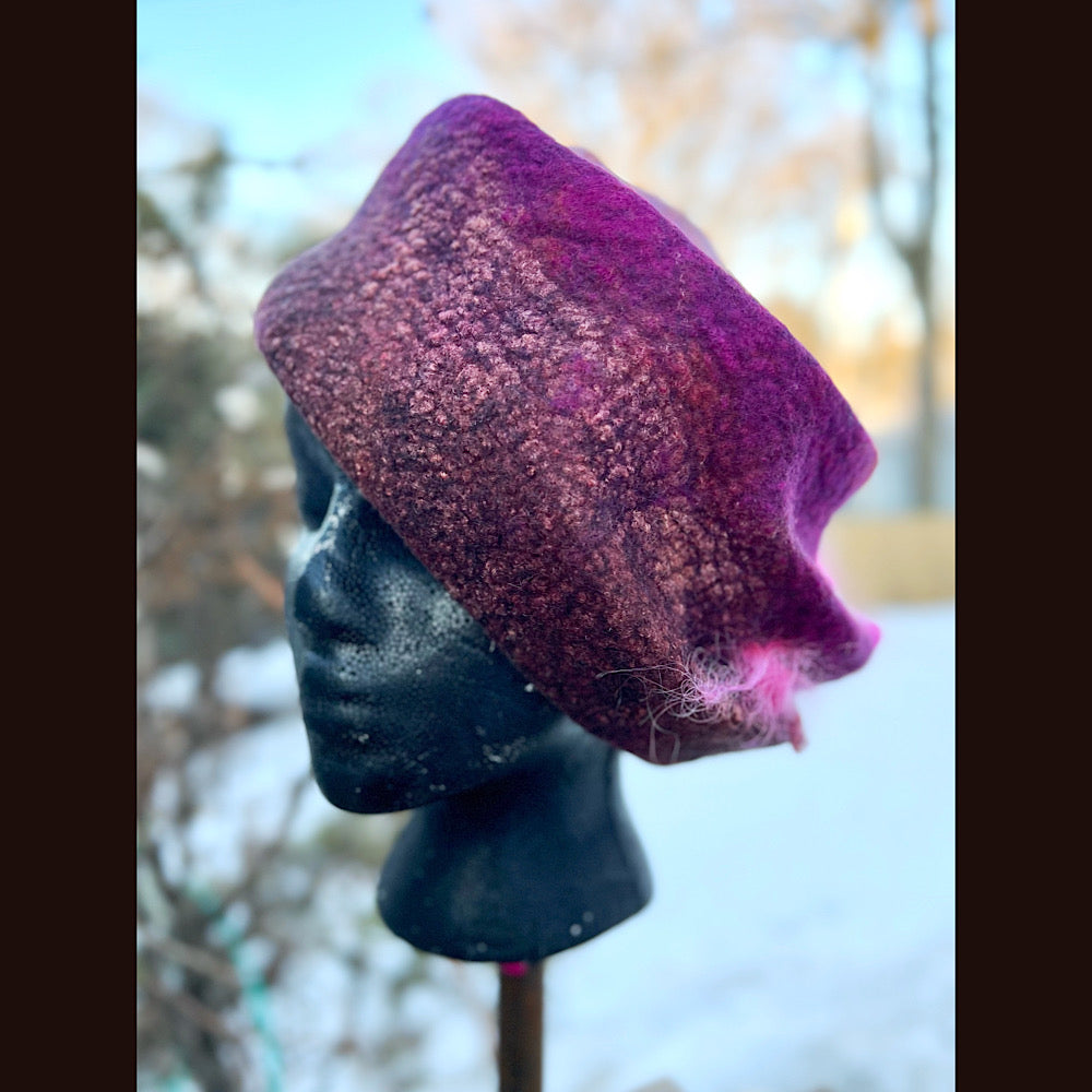 Felted top hat 23” 1/2 medium
