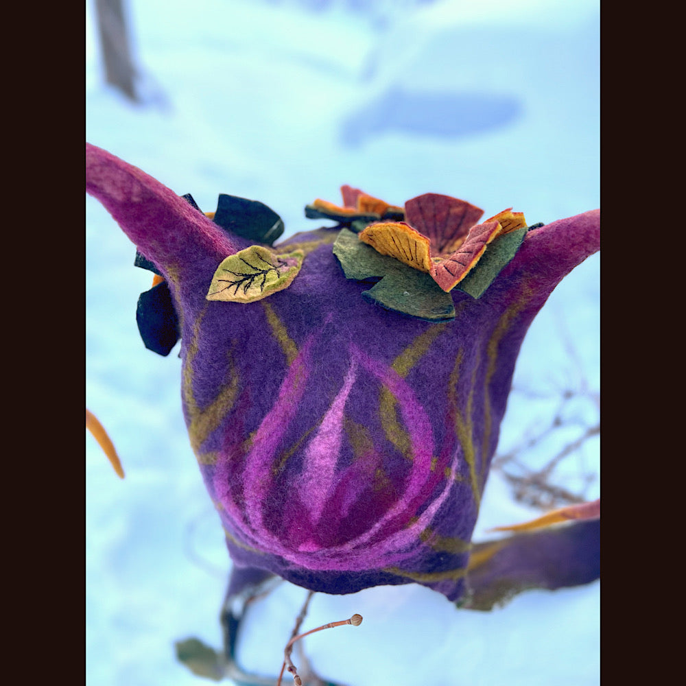L’esprit des bois felted hood size 23” medium