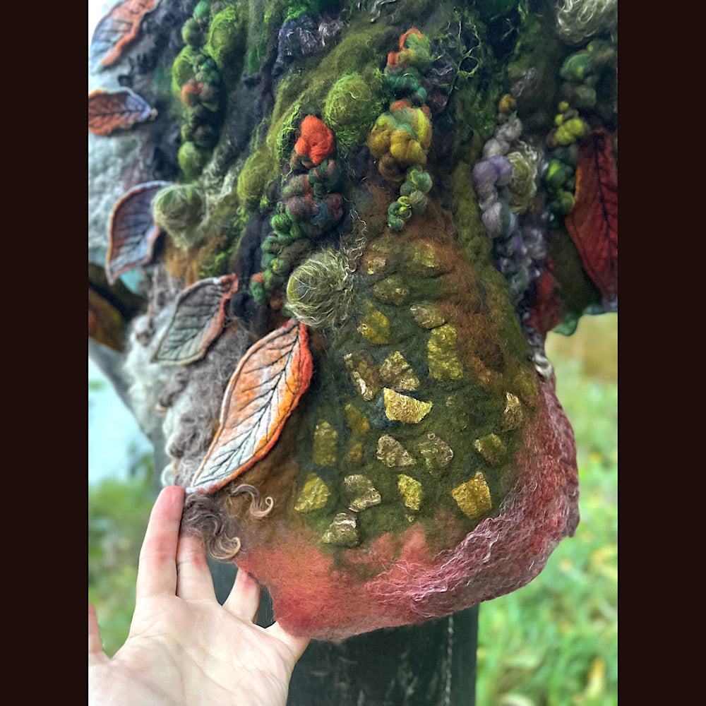 Reserved- Tundra felted shawl 78” X 22”- *this shawl has been extended *