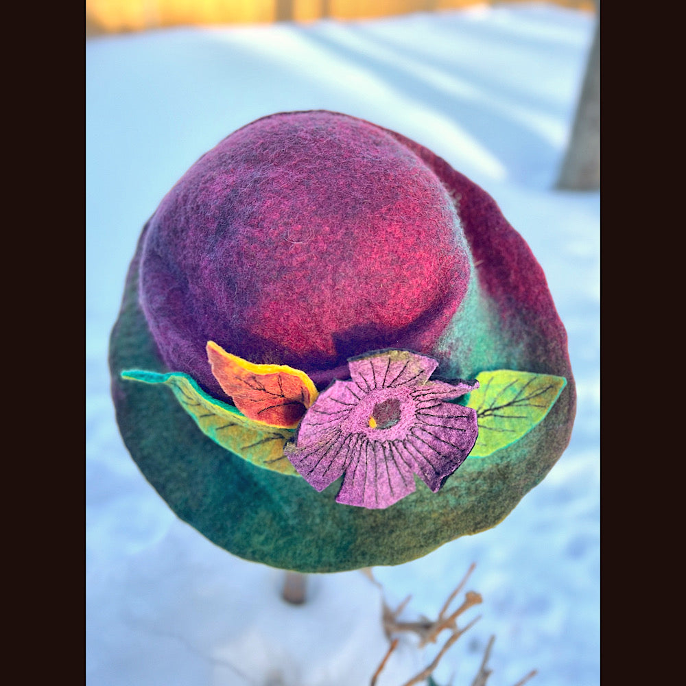 Mini Felted top hat small