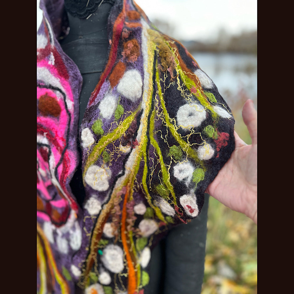 Felted Scarf 84” X 13”