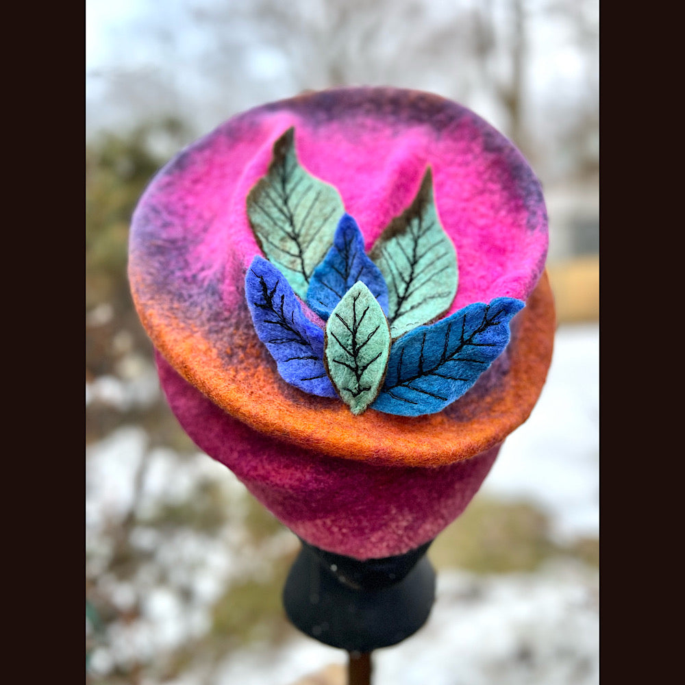 Felted top hat 23” 1/2 medium