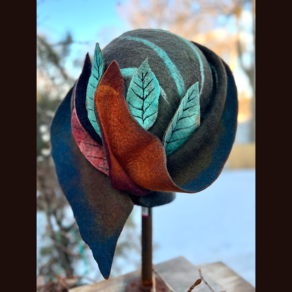 Felted top hat 23” 1/2 medium