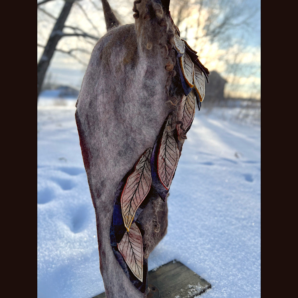 L’esprit des bois felted hood size 24” large