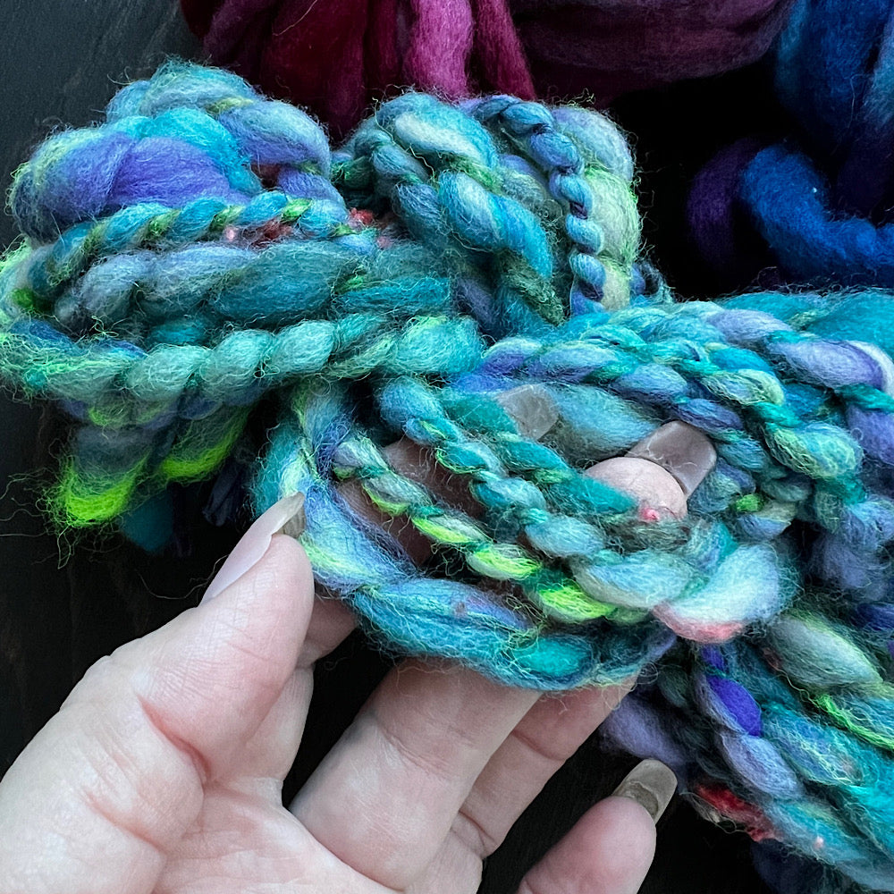 lot of art yarn for weaving  7.6 oz