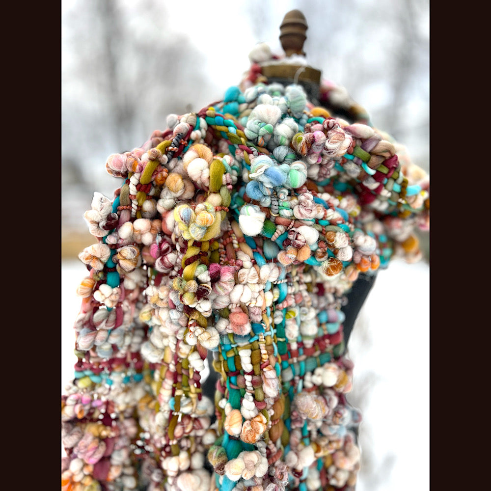 The Golden Rose Scarf 92” X 10”