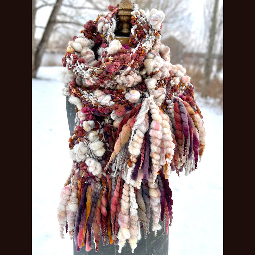 Sucre à la crème (cream and sugar) - Woven scarf- 66” X 10”