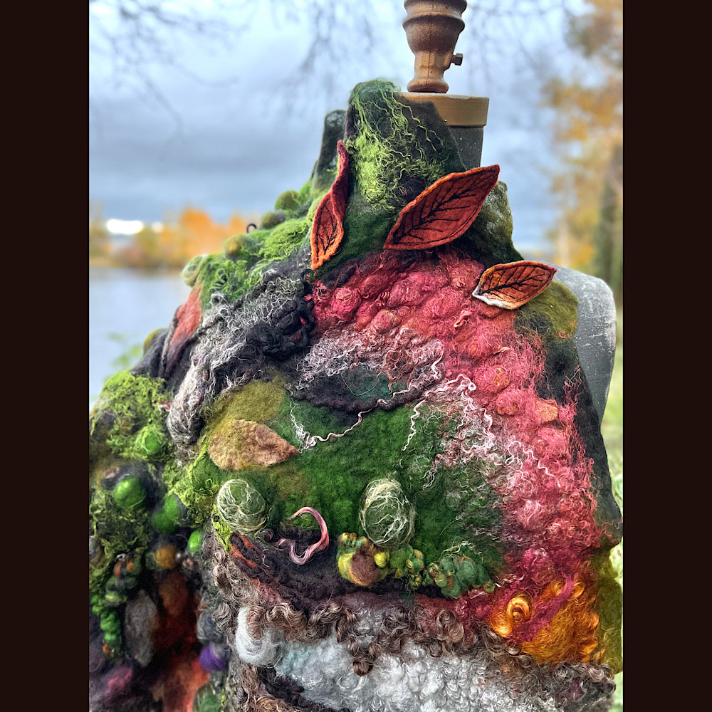 Reserved- Tundra felted shawl 78” X 22”- *this shawl has been extended *