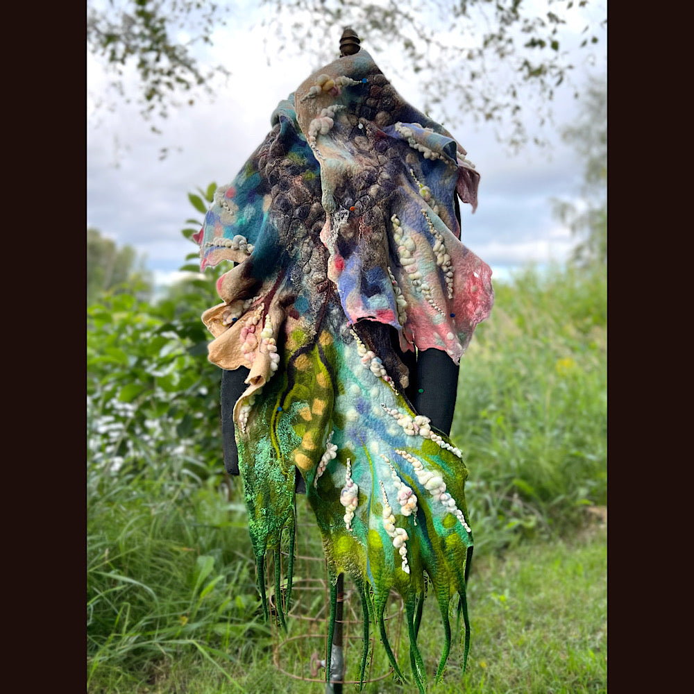 Felted Shawl 90” X 17”