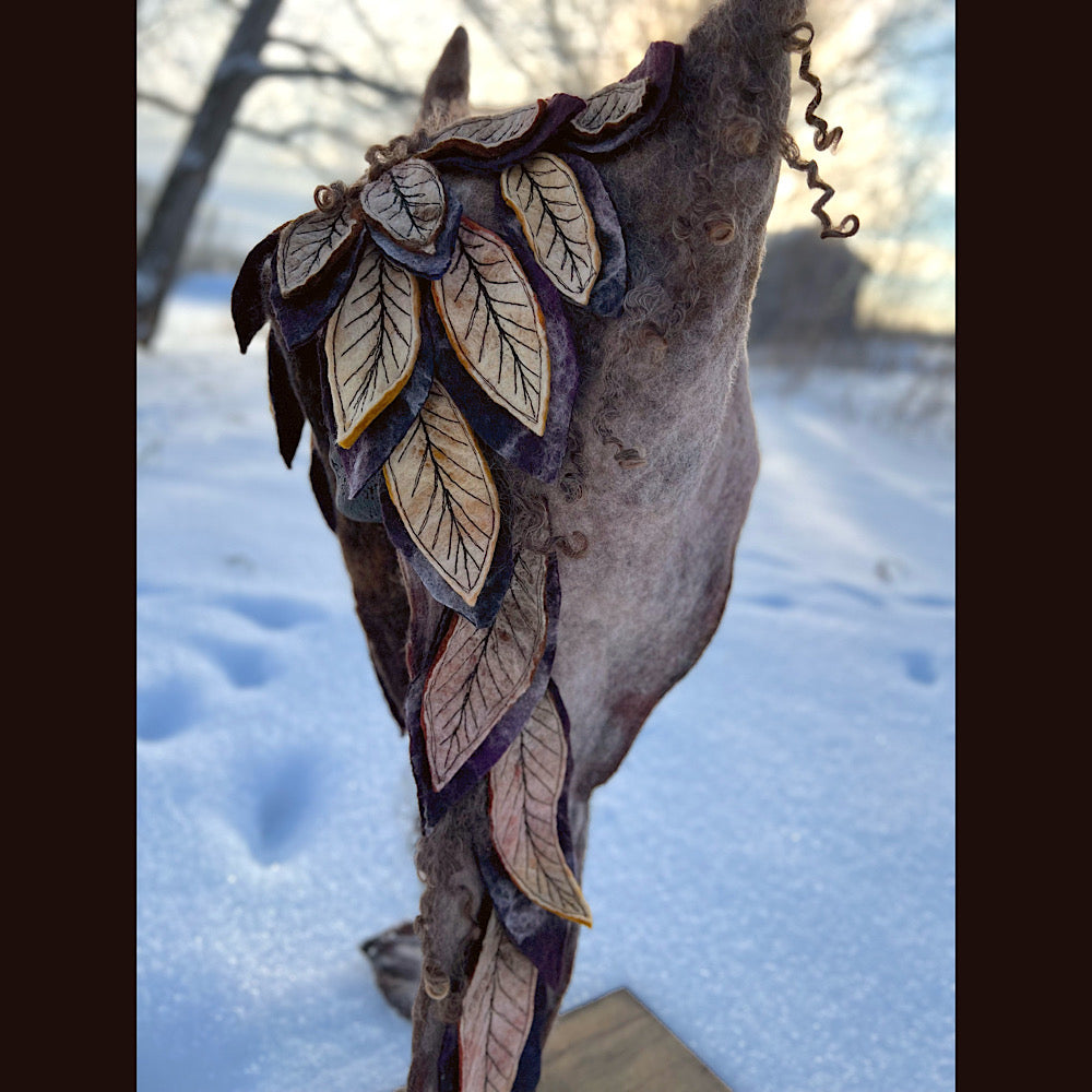 L’esprit des bois felted hood size 24” large