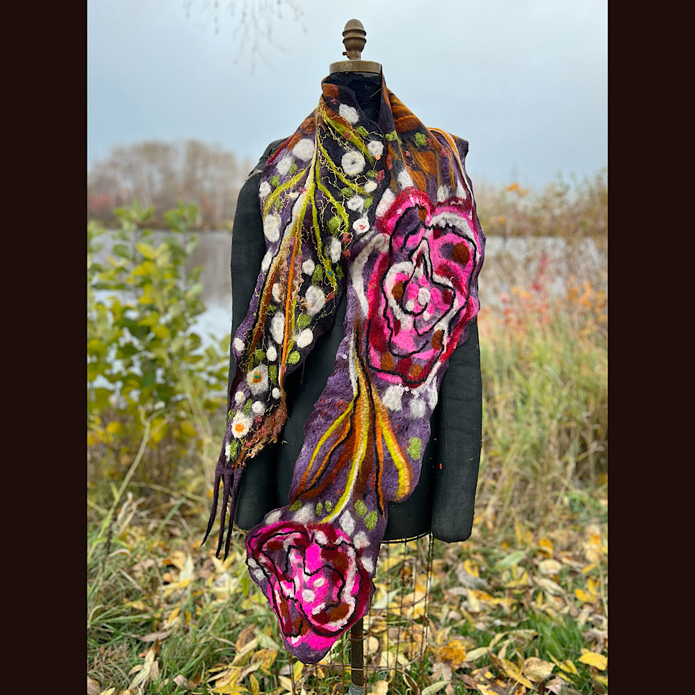 Felted Scarf 84” X 13”