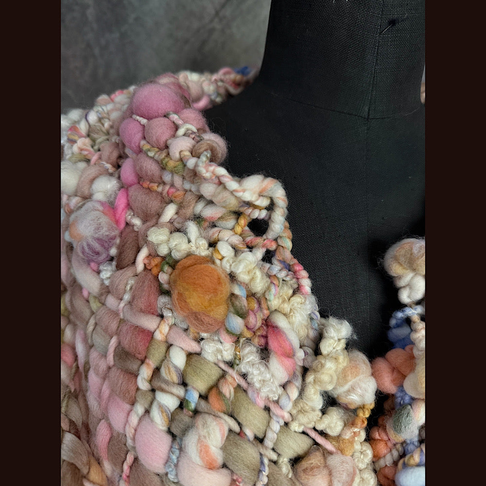 Handmade wool Woven Scarf 90” X 11”