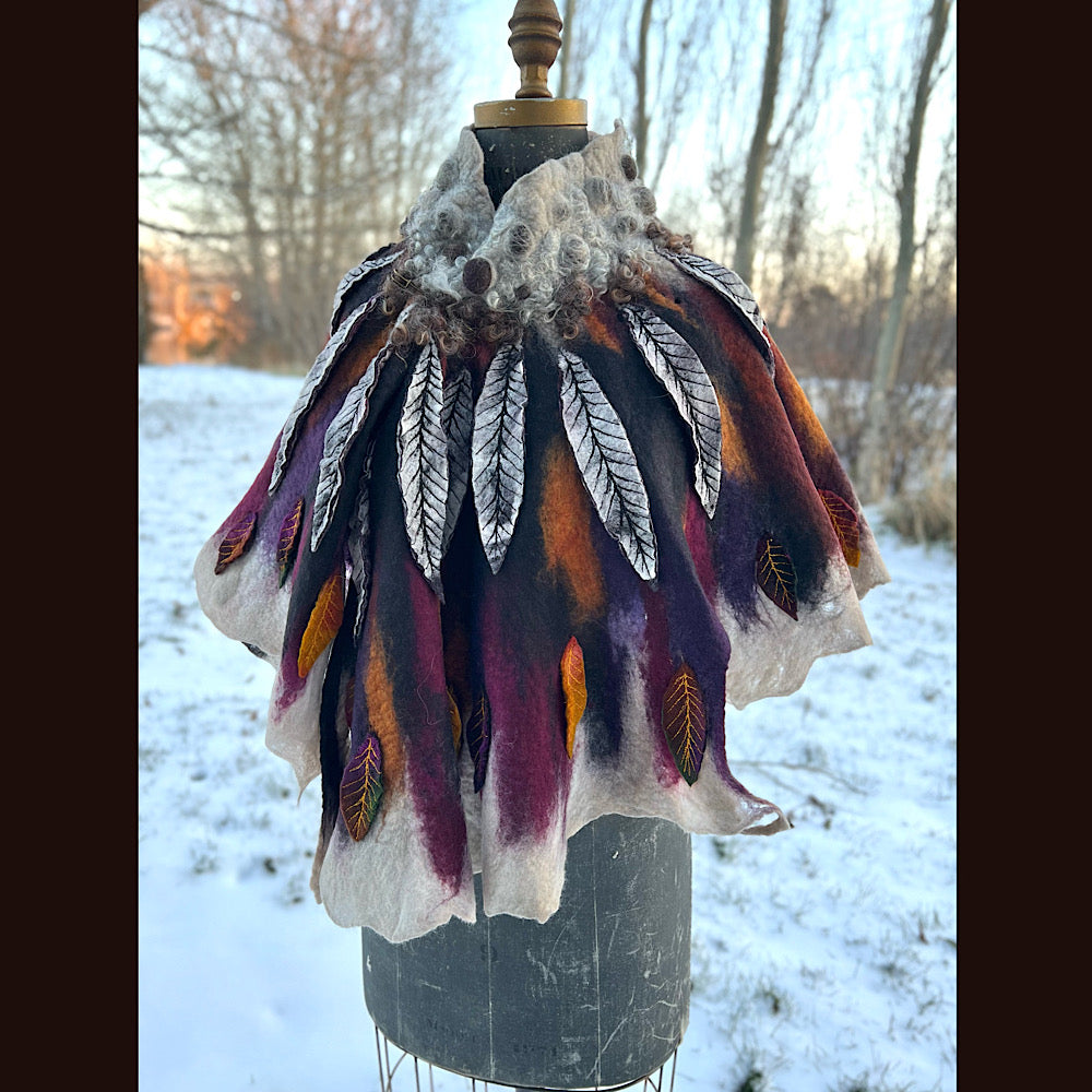 Première neige felted scarf 63” X 20”