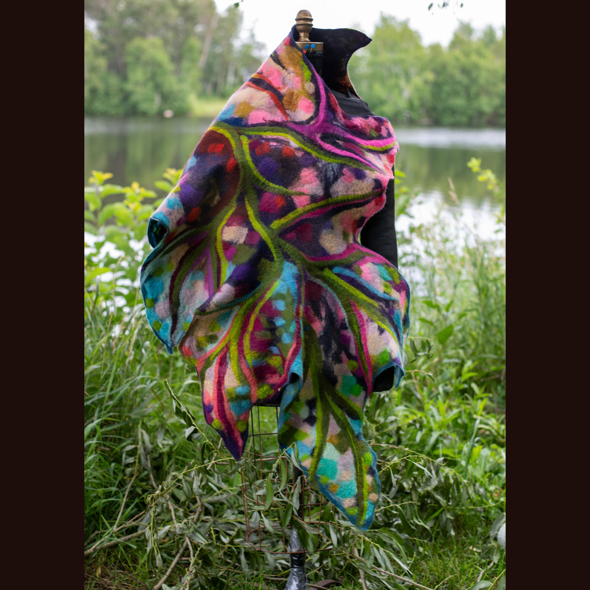 Felted Shawl 80” X 36”