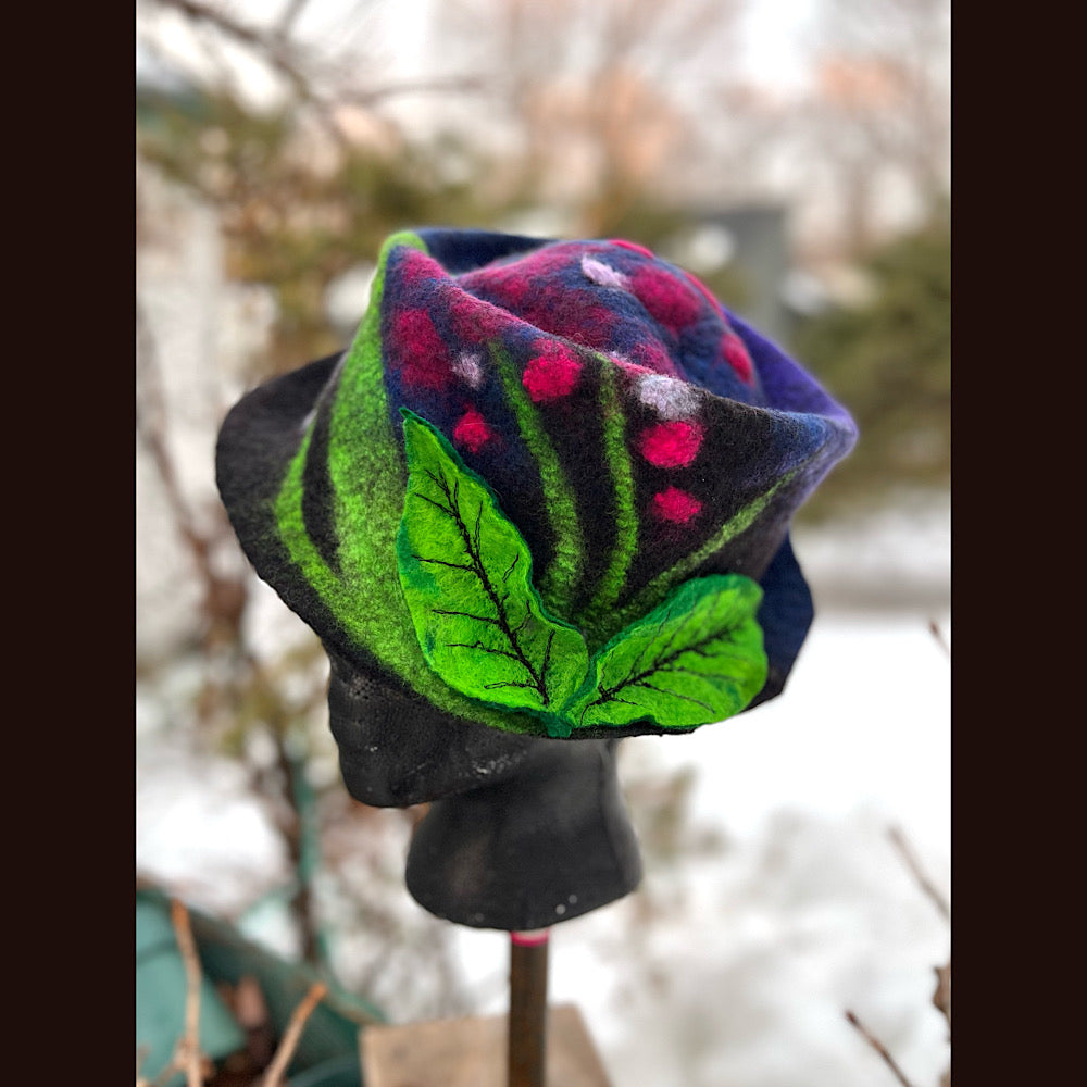 Mini Felted top hat small medium