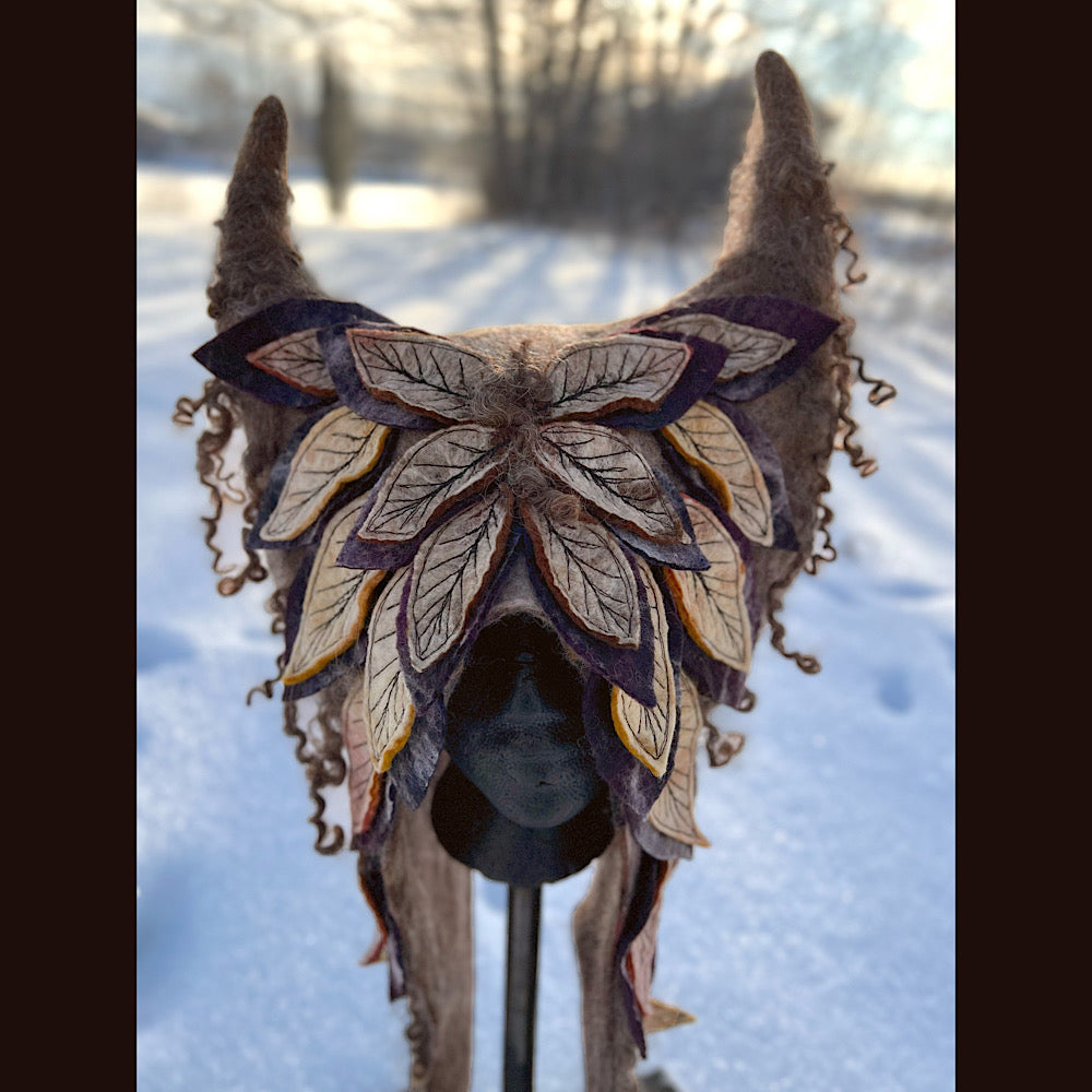 L’esprit des bois felted hood size 24” large