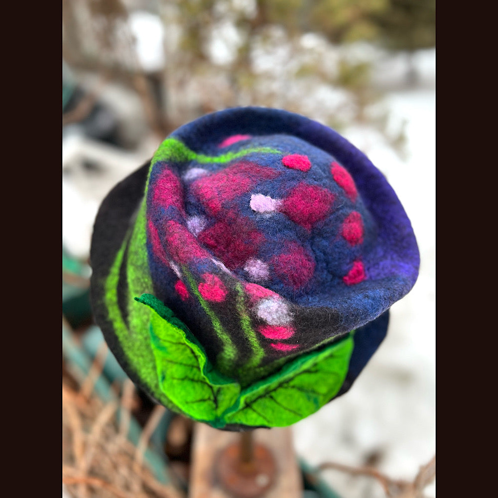 Mini Felted top hat small medium