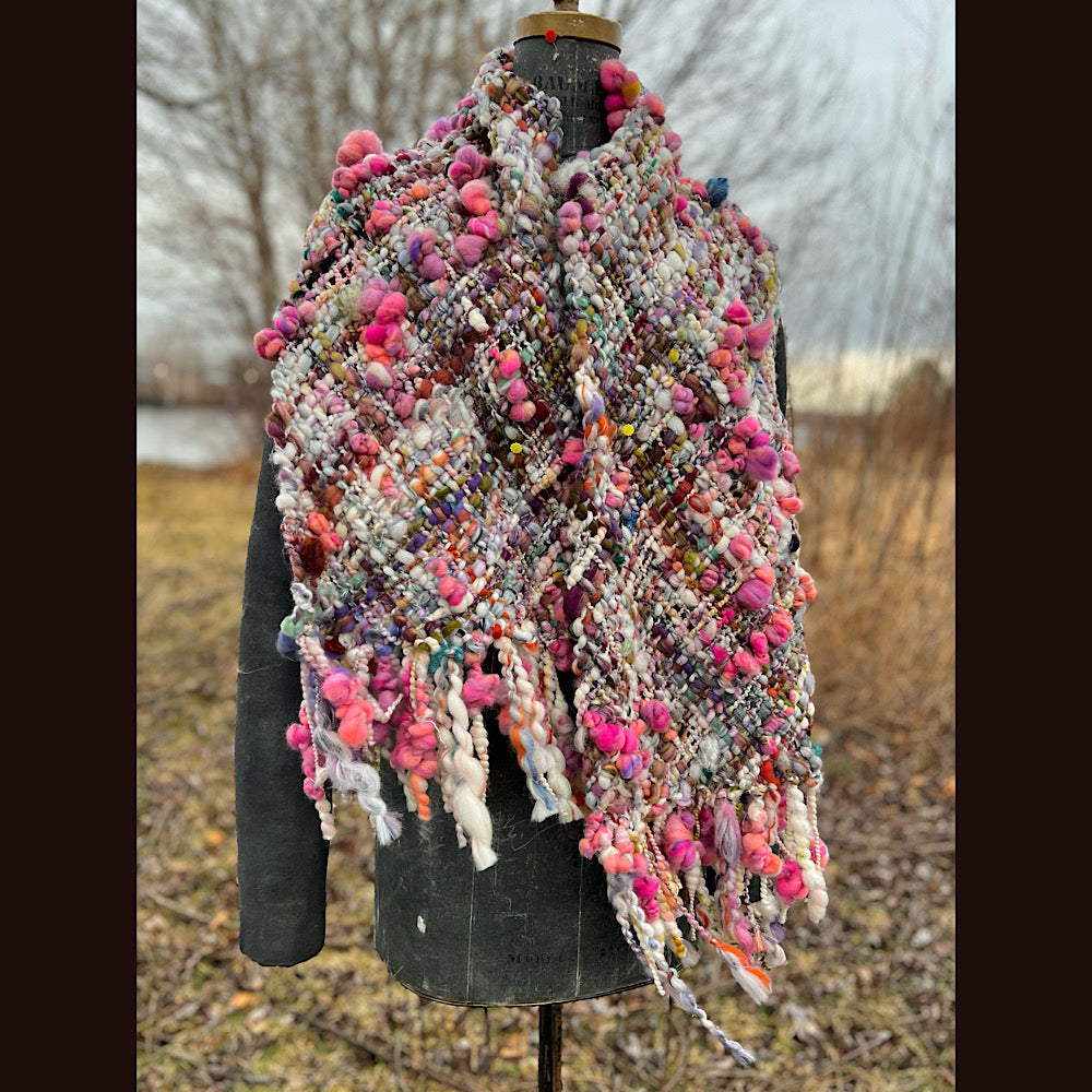 Spring Woven scarf 67” X 11”