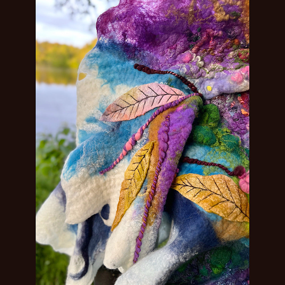 Felted Shawl 74”X 27”