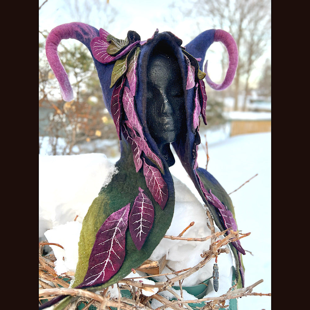 L’esprit des bois felted hood size 24” large
